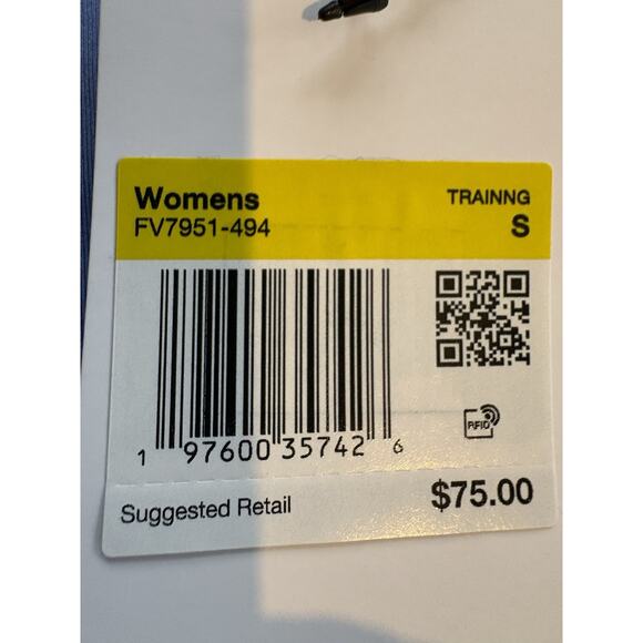 Nike One Dri-FIT Full-Zip Mid-Layer Top Womens Size S Blue Yoga Workout Jogger - Picture 6 of 6